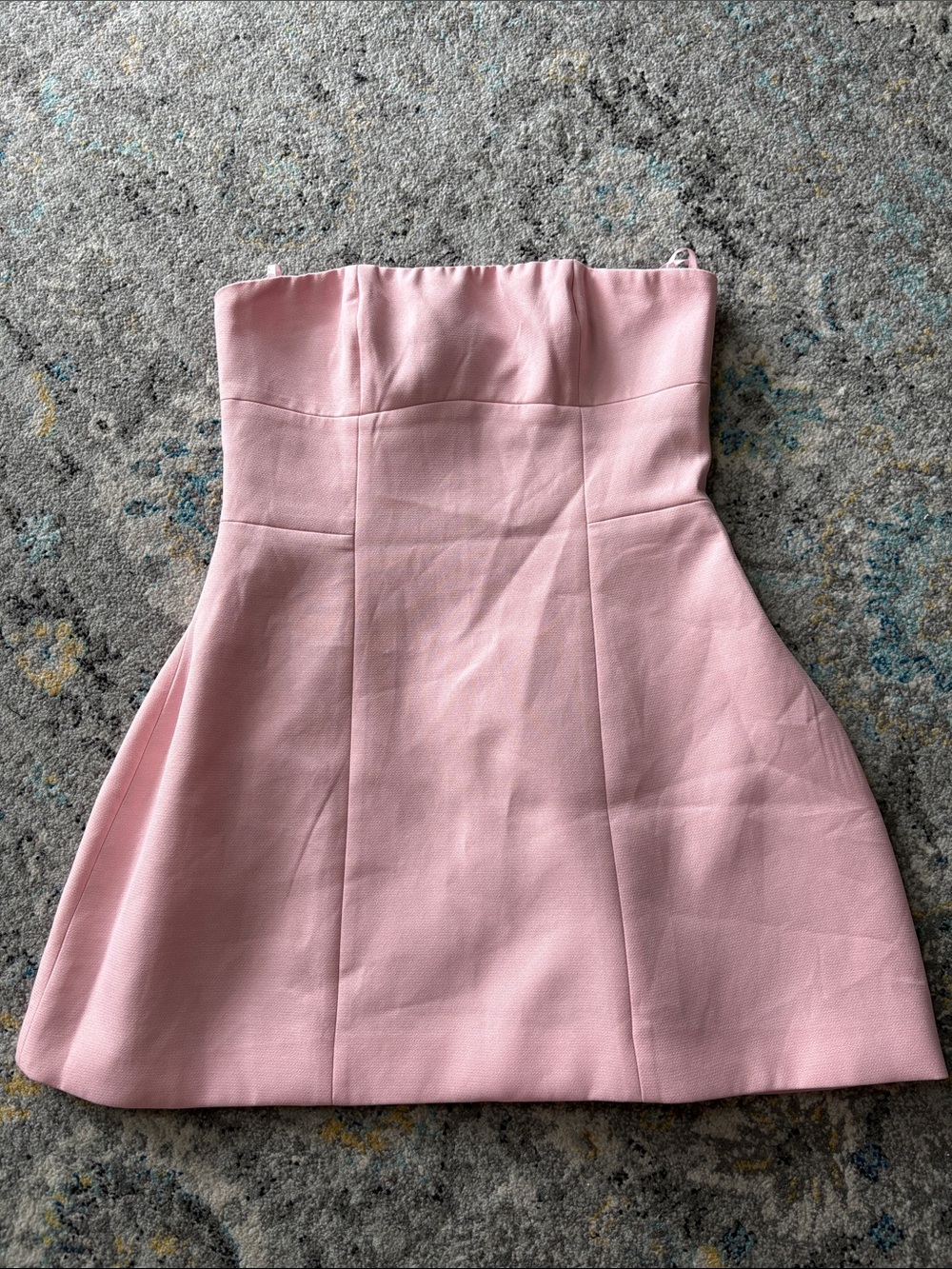 Windsor Strapless A-Line Mini Skirt in Pale Pink